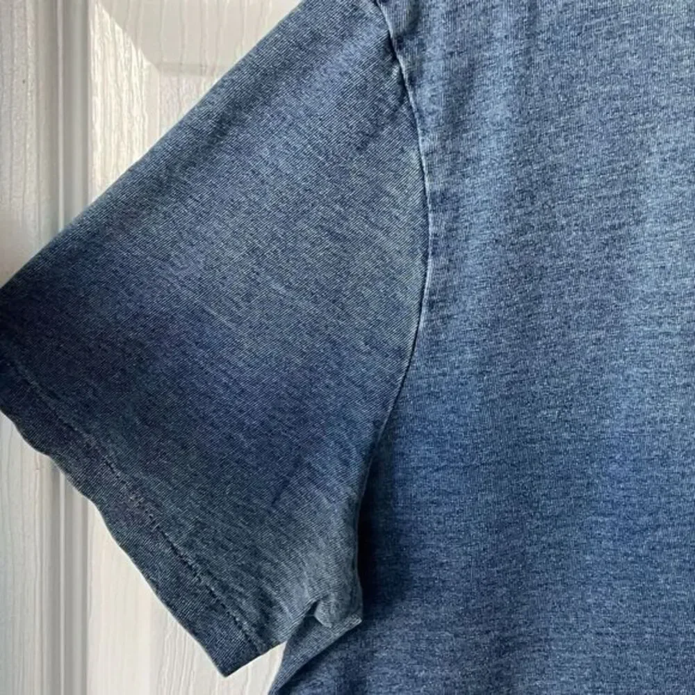 Polo Ralph Lauren Denim Pocket T-Shirt Men L Blue Knit Short Sleeve Casual Chore
